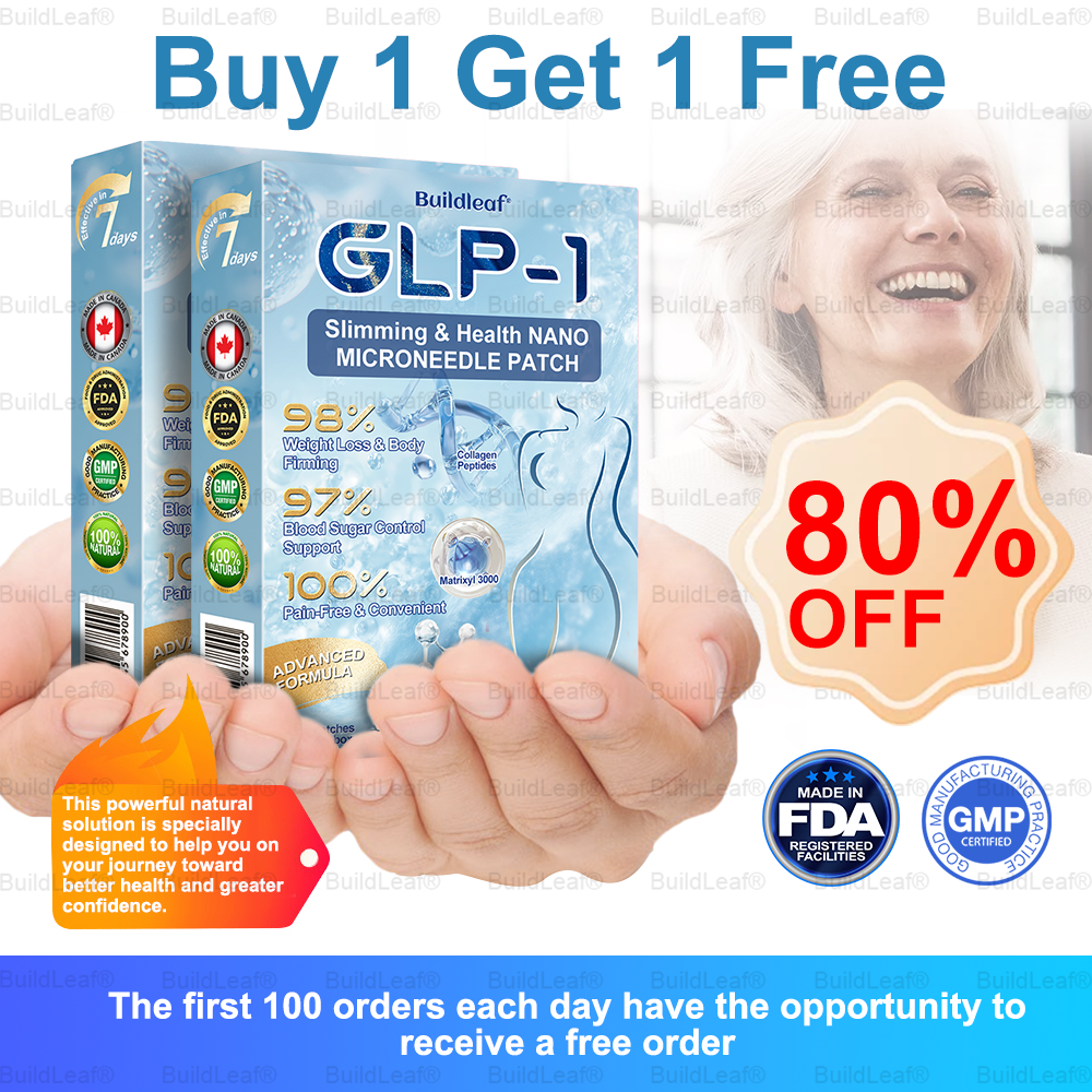 Clinically Proven| Official Store | 𝐵uil𝗱𝐿ea𝐟® 𝑺𝑀𝗚T-𝑮𝐋𝑃-1 𝐒limming & 𝐻ealth 𝑁ano 𝑀icroneedle 𝑃atch |Targets Obesity, Loose Skin, High Blood Pressure, Diabetes, Fatty Liver, Joint Pain, Brain Fog, Low Energy, Body Aches, and More